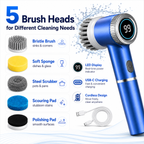 Cordless Electric Cleaning Brush – 5-in-1 Handheld Scrubber